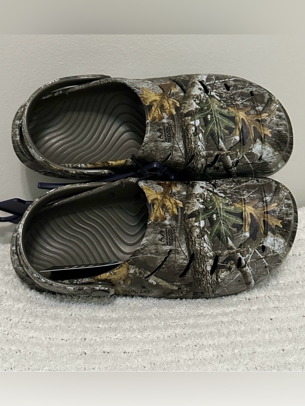 Rugged Shark Kids Camouflage Slip-On Eva Clogs - Green/Brown